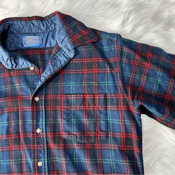 Vintage Pendleton 100% Wool Button Down Shirt - Picture 3 of 8